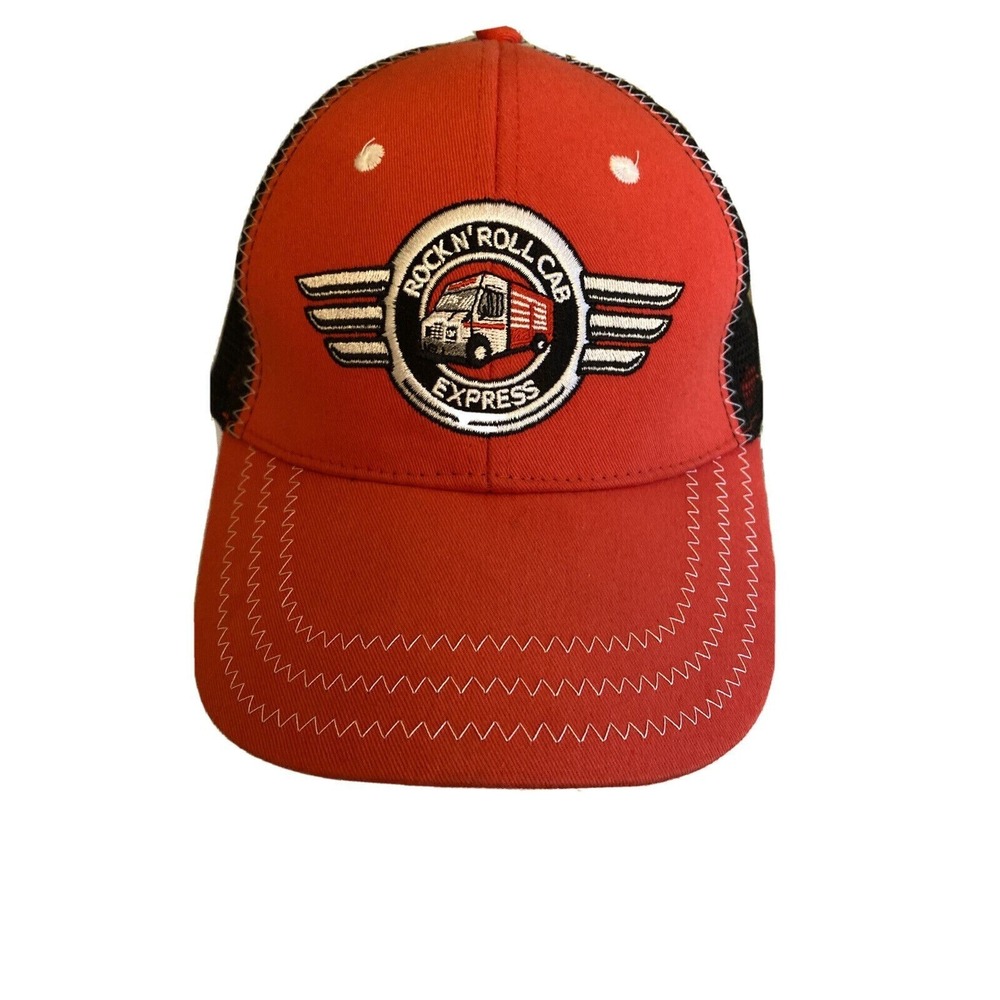 Snap-on Tools Rock N Roll Cab Express Trucker Hat Red Black Mesh‎ Adjustable Cap